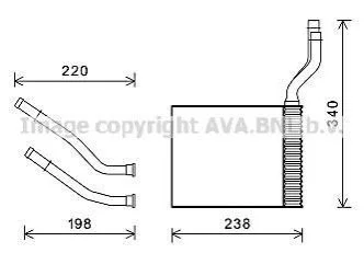 <strong>Радіатор обігрівача салону Ford Mondeo IV Galaxy S-max AC+ AVA AVA COOLING FD6464 (фото 1)</strong>