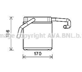 AVA FORD Радіатор опалення салону RANGER 2.5 D 99-, MAZDA AVA COOLING FD6607 фото товара