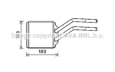 Радиатор отопителя салона Ford Transit, Transit Tourneo, Transit Custom (00-14) AVA COOLING FD6614 фото товара