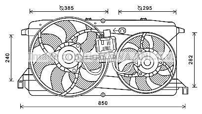 AVA FORD Вентилятор радіатора TRANSIT 2.2 06- AVA COOLING FD7579 фото товара