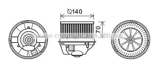 <strong>AVA FORD Вентилятор салона C-Max, Focus II 03- AVA COOLING FD8496 (фото 1)</strong>
