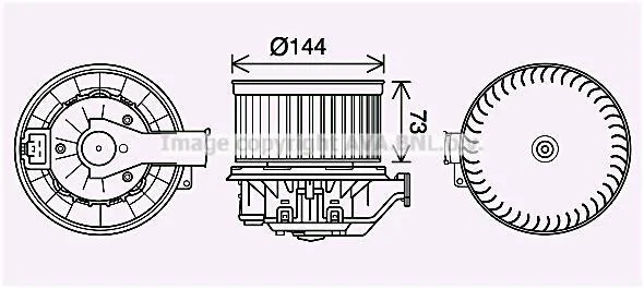 <strong>Вентилятор отопителя салона Ford Fiesta (08-) AVA AVA COOLING FD8629 (фото 1)</strong>