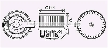 Вентилятор обігрівача салону Ford Fiesta (08-) AVA для Ford AVA COOLING FD8629 фото товару