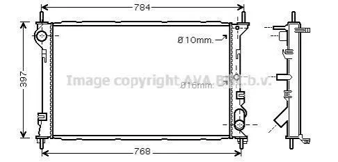 <strong>Радіатор охолодження двигуна AVA AVA COOLING FDA2411 (фото 1)</strong>