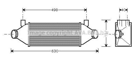 Интеркулер Ford Transit 2.4TDDI (00-) AVA COOLING FDA4314 фото товара