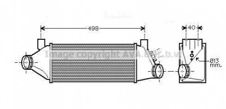Інтеркулер для Ford AVA COOLING FDA4385 фото товару