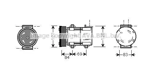 <strong>Компресор кондиціонера Ford Transit (00-) AVA AVA COOLING FDAK167 (фото 1)</strong>