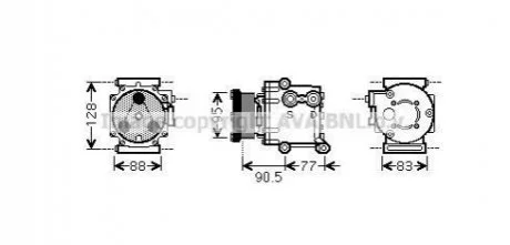 Компресор кондиціонера AVA для Ford, Mazda AVA COOLING FDAK434 фото товару