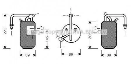 Осушувач кондиціонера AVA для Ford, Mazda AVA COOLING FDD331 фото товару
