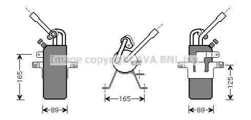 <strong>Осушувач кондиціонера Ford Tranzit Connect 02>13 1.8 Di 1,8TDCI MT AVA AVA COOLING FDD374 (фото 1)</strong>