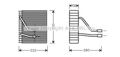 Випарник кондиціонера Ford Fiesta, Fusion (01-) AVA для Ford AVA COOLING FDV330 фото товару