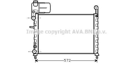 AVA FIAT радіатор охолодження Tempra, Tipo 1.4/1.6 88- AVA COOLING FT2101 фото товару