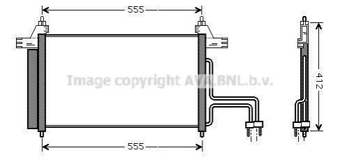 <strong>AVA FIAT Радіатор кондиціонера (конденсатор) з осушувачем Stilo 01- AVA COOLING FT5253D (фото 1)</strong>
