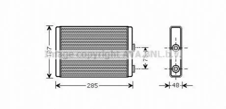 Радіатор опалювача салону  AVA для AVA COOLING FT6325 фото товару