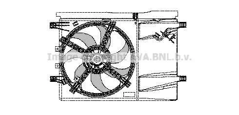 <strong>AVA OPEL Вентилятор радіатора (з дифузором) Corsa D, Fiat Grande Punto, Punto 0.9/1.4 06- AVA COOLING FT7532 (фото 1)</strong>