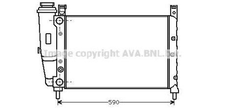 AVA FIAT Радіатор охолодження двиг. Fiorino 1.4/1.6 94- AVA COOLING FTA2122 фото товара