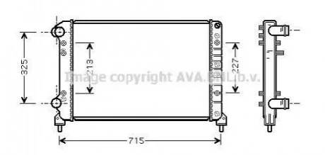 Радіатор охолодження двигуна AVA для Fiat AVA COOLING FTA2262 фото товару