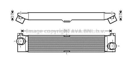 AVA FIAT Інтеркулер DUCATO 06- для Fiat, Citroen, Peugeot AVA COOLING FTA4353 фото товару