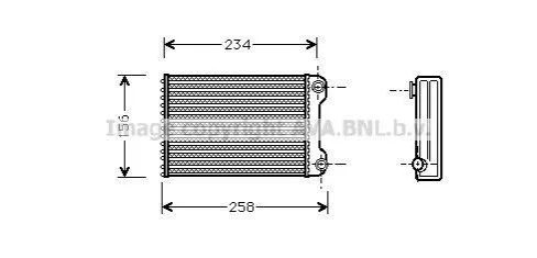 <strong>Теплообмінник, Система опалення салону AVA COOLING FTA6242 (фото 1)</strong>