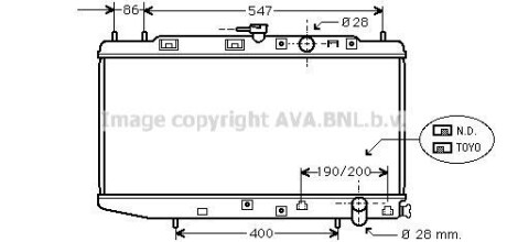 AVA HONDA Радіатор сист. охолодження двиг Civic II, IV 1.5/1.6 (325x685x17) AVA COOLING HD2047 фото товару