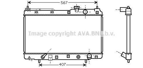 AVA HONDA Радіатор сист. охолодження двиг. CR-V I 2.0 95- AVA COOLING HD2104 фото товара