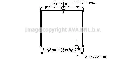 <strong>AVA HONDA Радіатор охолодження Civic V,VI,HR-V 1.3/1.6 91- AVA COOLING HD2122 (фото 1)</strong>