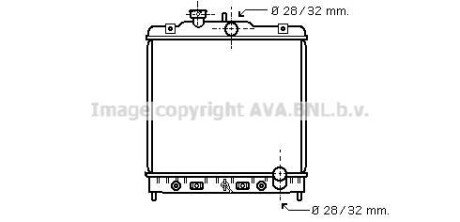 AVA HONDA Радіатор охолодження Civic V,VI,HR-V 1.3/1.6 91- AVA COOLING HD2122 фото товару