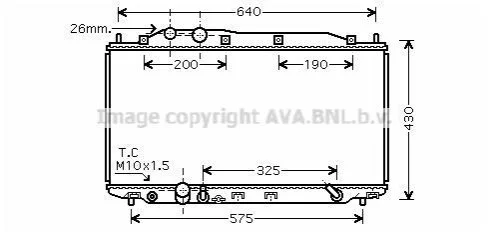 <strong>Радіатор охолодження двигуна Honda Civic (06-) 1.3 Hybrid AVA AVA COOLING HD2192 (фото 1)</strong>