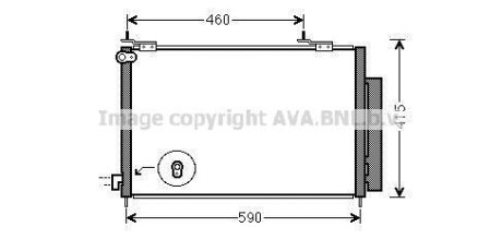 AVA HONDA Радіатор кондиціонера (конденсатор) з осушувачем CR-V 2.2 06- AVA COOLING HD5242D фото товара