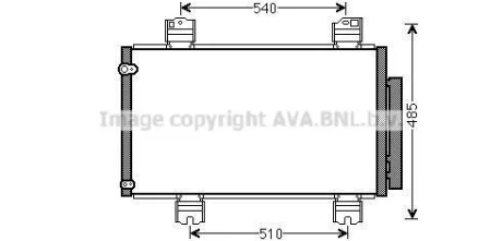 AVA HONDA Радіатор кондиціонера (конденсатор) ACCORD VIII 2.2 i-DTEC 08- для Honda AVA COOLING HDA5236D фото товару