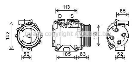 <strong>Компресор кондиціонера HONDA ACCORD 2003-(AVA) AVA COOLING HDAK238 (фото 1)</strong>