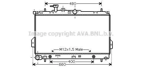 <strong>AVA HYUNDAI Радіатор охолодження Matriz 1.5CRDi/1.8 01- AVA COOLING HY2096 (фото 1)</strong>
