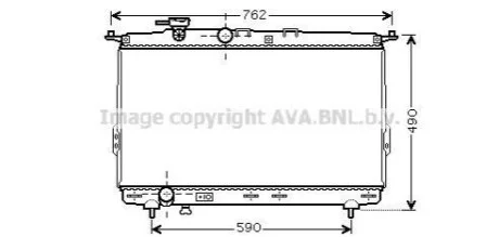 Радіатор охолодження HYUNDAI SONATA IV (EF) (98-) (вир-во AVA) для AVA COOLING HY2106 фото товару