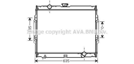 Радіатор охолодження HYUNDAI GALLOPER (1992) (Ava) AVA COOLING HY2108 фото товара