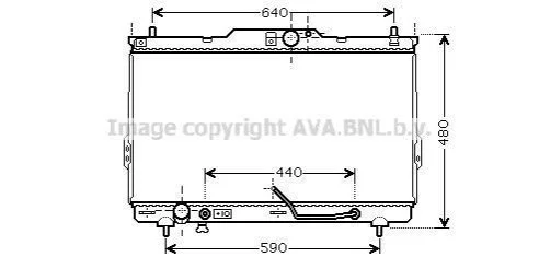 <strong>Радіатор охолодження двигуна HYUNDAI SANTA FE 20TD AT 03-06 (Ava) AVA COOLING HY2114 (фото 1)</strong>