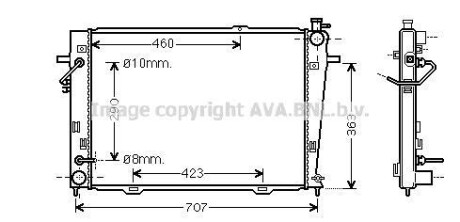 Радіатор охолодження двигуна AVA COOLING HY2167 фото товару