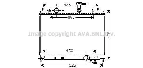 <strong>Радіатор охолодження двигуна Hyundai Accent III 1,5D AT AVA AVA COOLING HY2170 (фото 1)</strong>