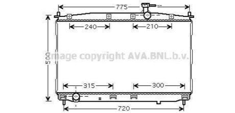 Радіатор охолодження двигуна Hyundai Santa Fe II (06-11) MT AVA AVA COOLING HY2173 (фото 1)