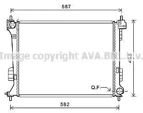 <strong>AVA HYUNDAI Радіатор охолодження двиг. i20 1.2/1.6 08- AVA COOLING HY2302 (фото 1)</strong>