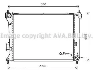 <strong>AVA HYUNDAI Радіатор системи охолодження двигуна i20 I 1.4, 1.6 08- AVA COOLING HY2309 (фото 1)</strong>