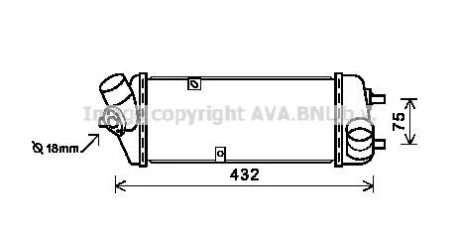 AVA HYUNDAI Інтеркулер ACCENT III 1.5 05-, KIA для Hyundai, KIA AVA COOLING HY4235 фото товару