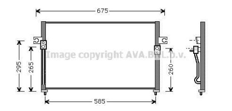 AVA HYUNDAI Радіатор кондиціонера (конденсатор) H100 AVA COOLING HY5058 фото товару