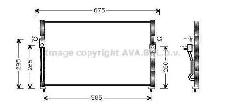 AVA HYUNDAI Радіатор кондиціонера (конденсатор) H100 для AVA COOLING HY5058 фото товару