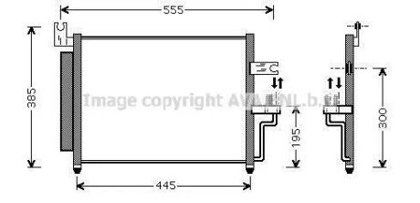 AVA HYUNDAI Радіатор кондиціонера (конденсатор) Accent II 00- для Hyundai AVA COOLING HY5081D фото товару