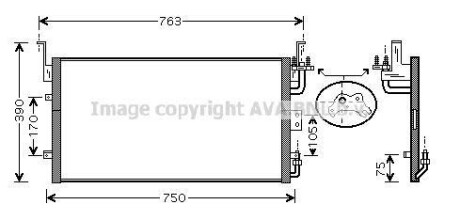 AVA HYUNDAI Радіатор кондиціонера Sonata IV 2.0/2.7, Kia Magentis 01- AVA COOLING HY5083 фото товару