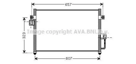 Радіатор кондиціонера Hyundai Terracan (01-) AVA для Hyundai AVA COOLING HY5134 фото товару