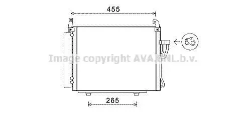 <strong>Радіатор кондиціонера Hyundai i10 (07-) AVA AVA COOLING HY5245D (фото 1)</strong>