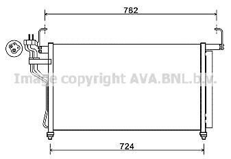 AVA HYUNDAI Радіатор кондиціонера (конденсатор) H-1 2.5 08- AVA COOLING HY5315D фото товару