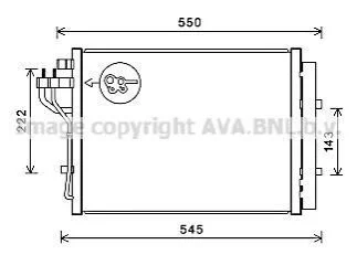 <strong>AVA HYUNDAI Радіатор кондиціонера (конденсатор) з осушувачем i10 II 1.0 13- AVA COOLING HY5445D (фото 1)</strong>