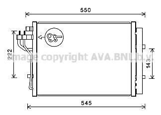 AVA HYUNDAI Радіатор кондиціонера (конденсатор) з осушувачем i10 II 1.0 13- AVA COOLING HY5445D фото товара